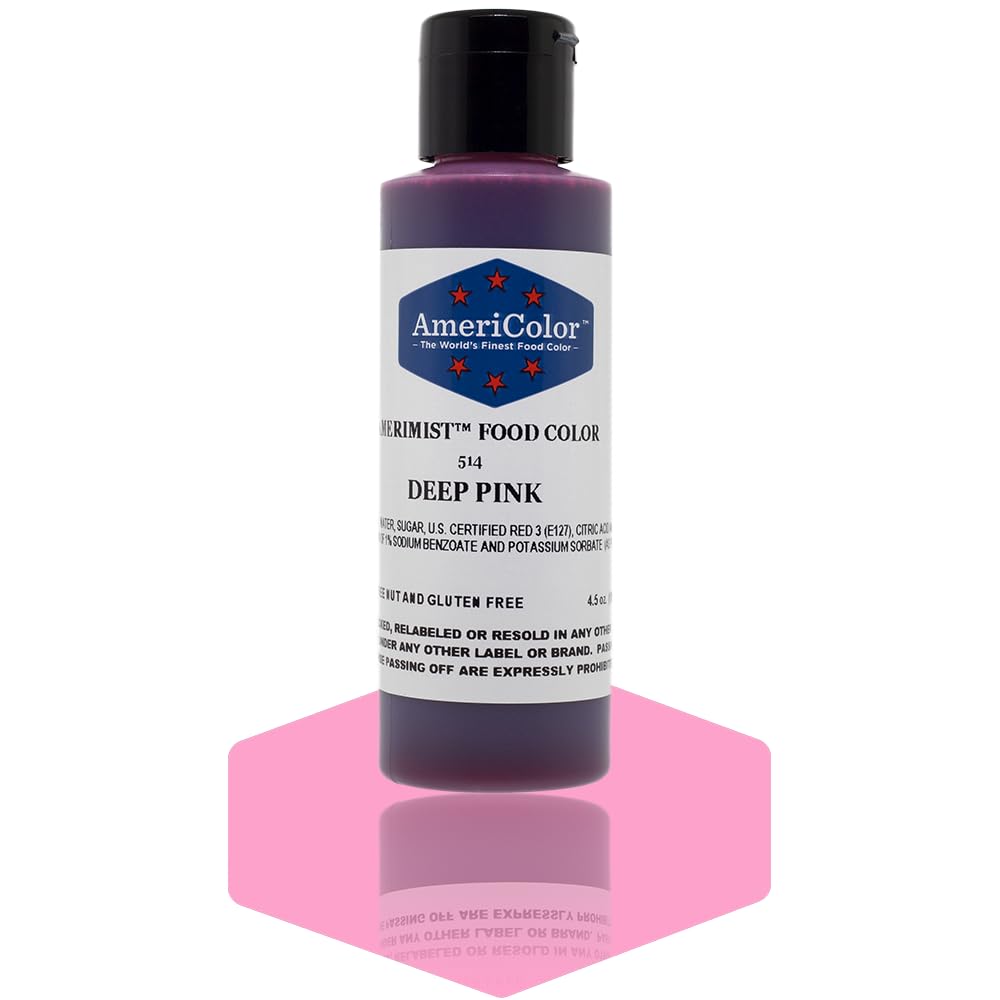 AMERIMIST DEEP PINK AIRBRUSH COLOR 4.5 OZ Cake Decorating Color