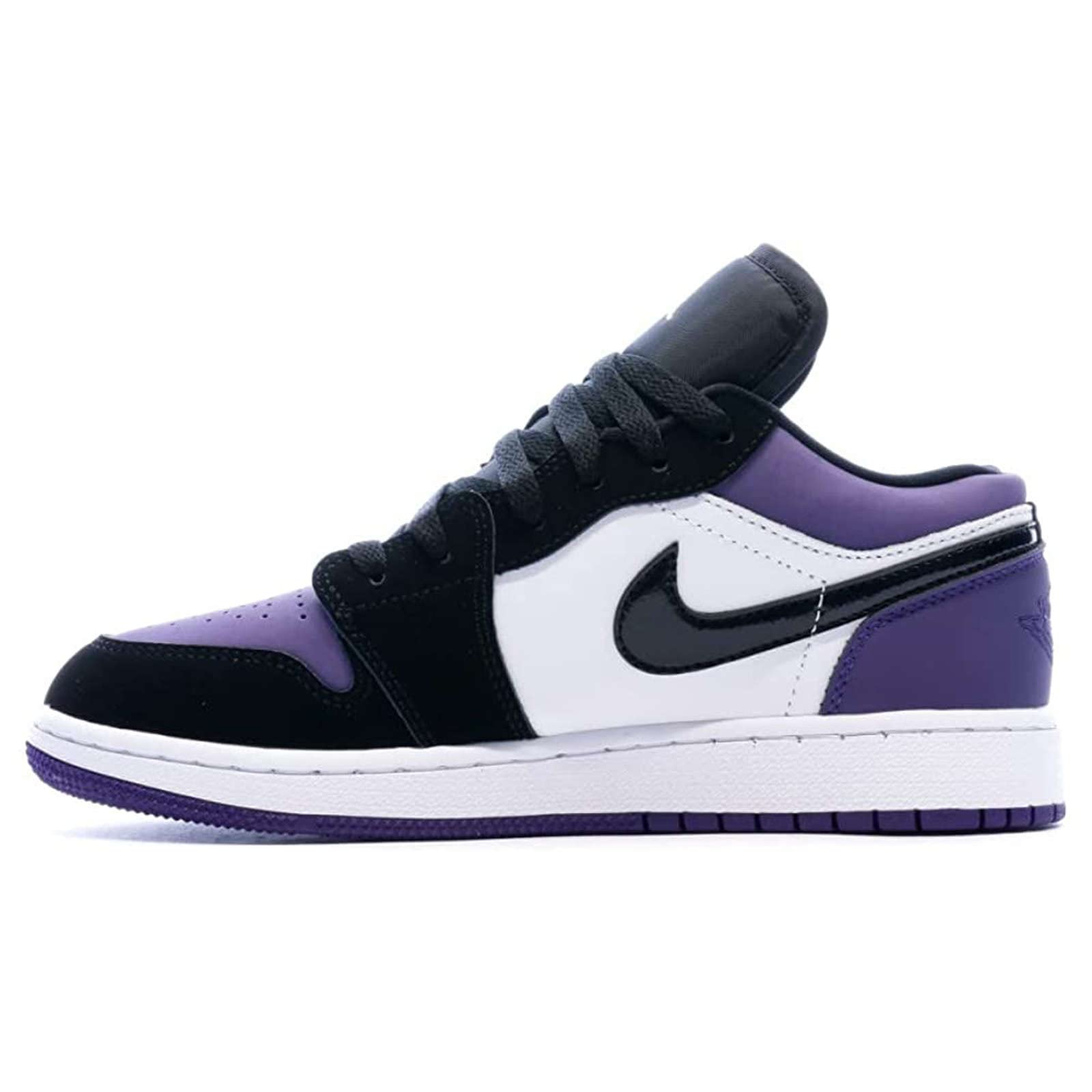 Jordan Youth Air Jordan 1 Low Leather Textile White Black