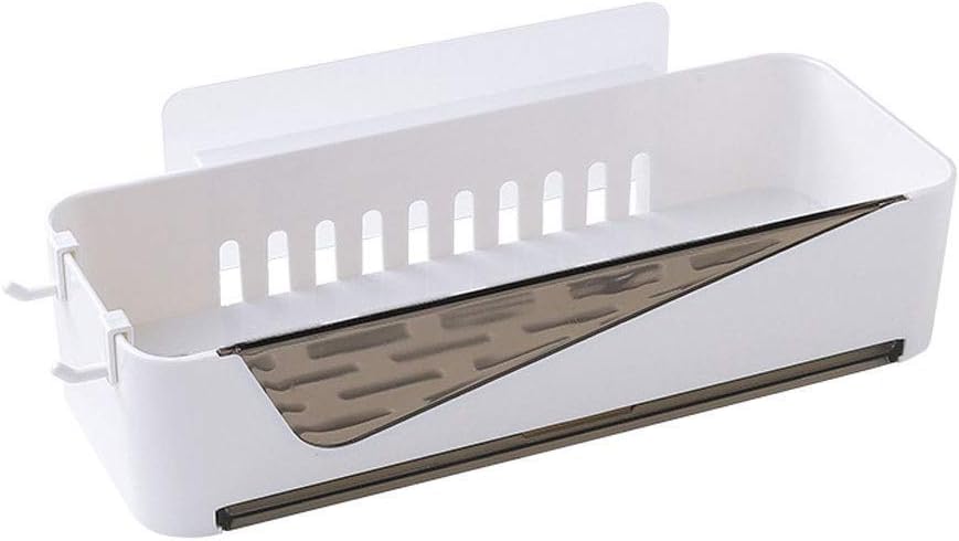 Shower Caddy Basket Bathroom Shelf Organizer Wall Mounted No Drilling Shampoo Holder(24.5x10x14cm)