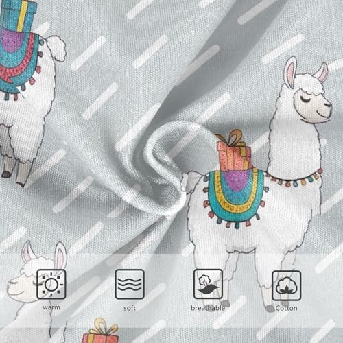 Cotton Toddlers Underwear Floral Cute White Llamas Colorful Gifts Little Girl Panties Fun Print Briefs Undies Kids 2t3