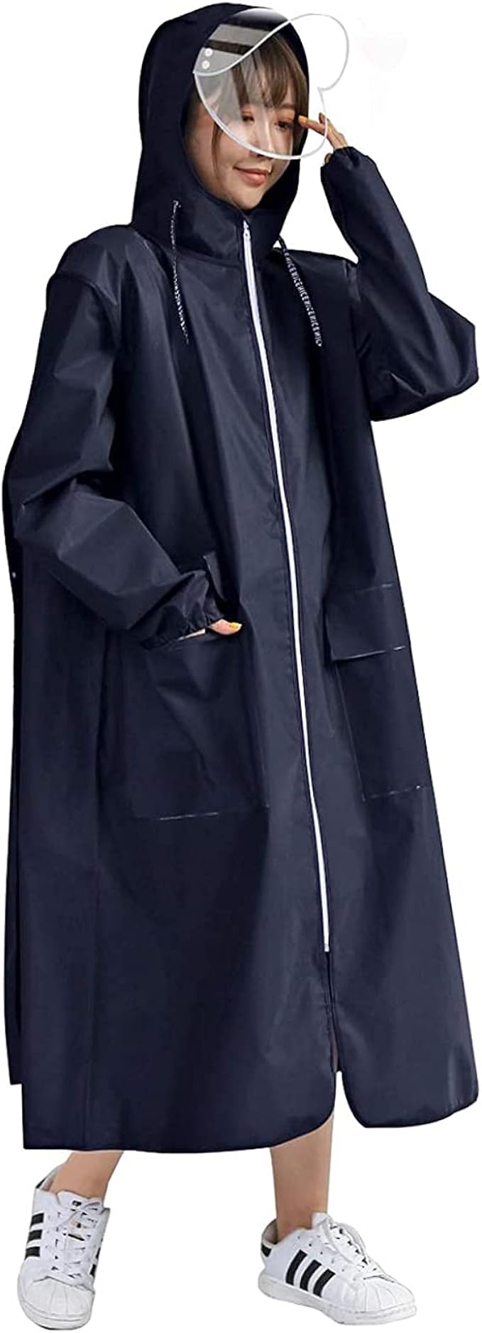 レインコート レディース メンズ レインウェア しゃれ雨具 防風防水 自転車用 レインコート ロングレインポンチョ 通勤通学 ホワイト L 人気 ブランド レインコート レディース メンズ レインウェア しゃれ雨具 防風防水 自転車用 レインコート ロングレインポンチョ 通勤通学 ホワイト L 人気 ブランド