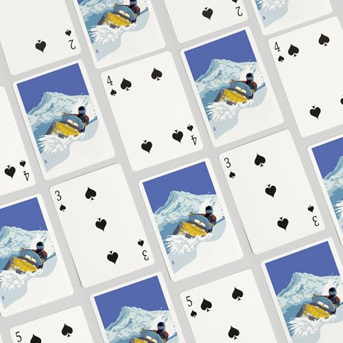Lantern Press Snowmobile, 52 cartas tamaño póker miniatura 4