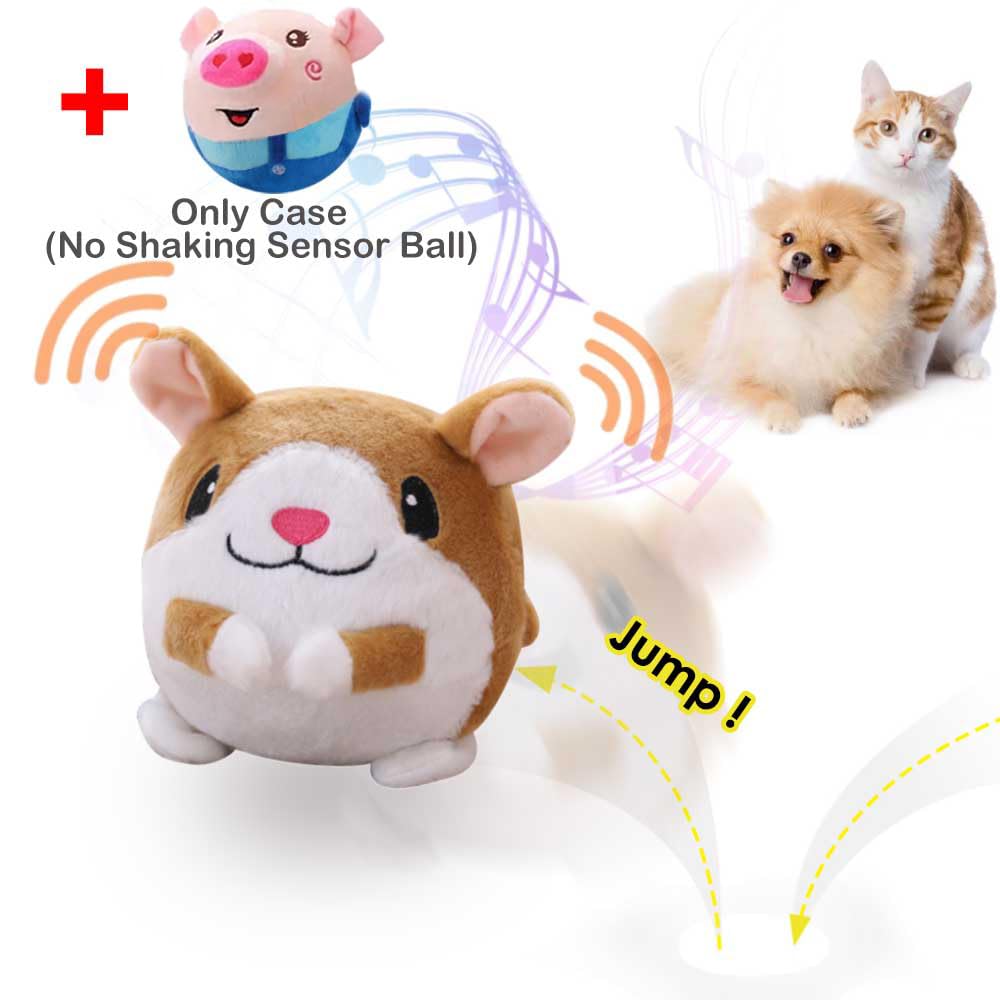 Jouet interactif en peluche pour chien, jouet en peluche qui couine pour chien, chat - Jouet couineur pour chien, chat - Jouet pour animaux de compagnie, chiens, chats (souris pâle + cochon bleu (étui