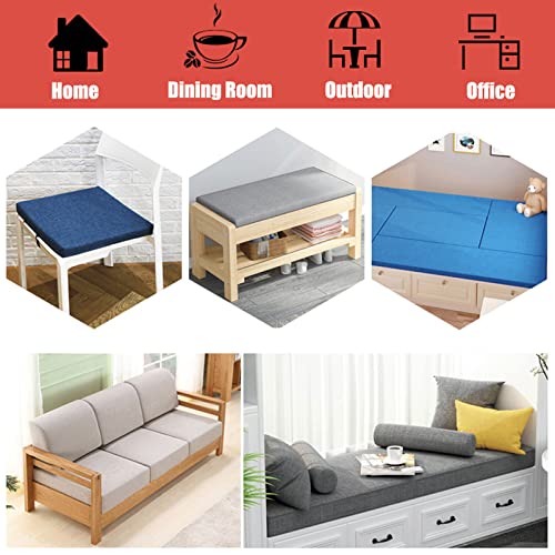 Pcevathiy Custom Bench Cushion Cover, Outdoor Cushion Covers, Patio Cushion Covers Replacement Non-Slip Bottom, Bay Window Cushion Cover, Long Chair Seat Pad Cover Replaced For Porch Swing Garden #TOP5