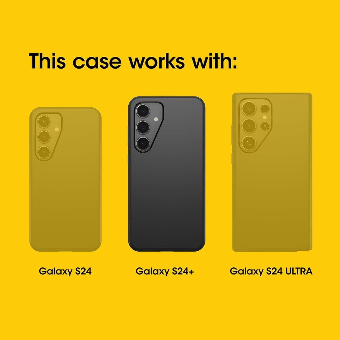 Defender Galaxy S24+ Phone Case for Samsung Galaxy S24 Plus Defender Case Includes Holster Clip Kickstand Black