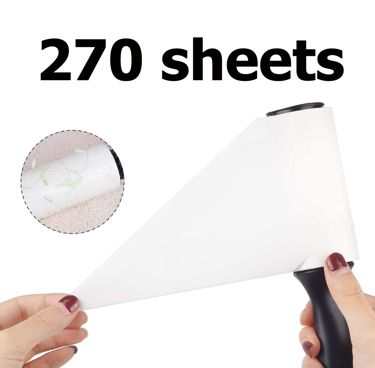 CROING Lint Roller, 270 Sticky Sheets, Lint Remover, Pet Hair Remover, Cat Hair Remover, Sticky Roller for Clothes - Image 3