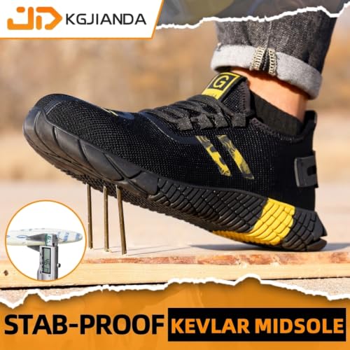 Image of Steel Toe Shoes for Men, Safety Work Shoes, Puncture-Resistant