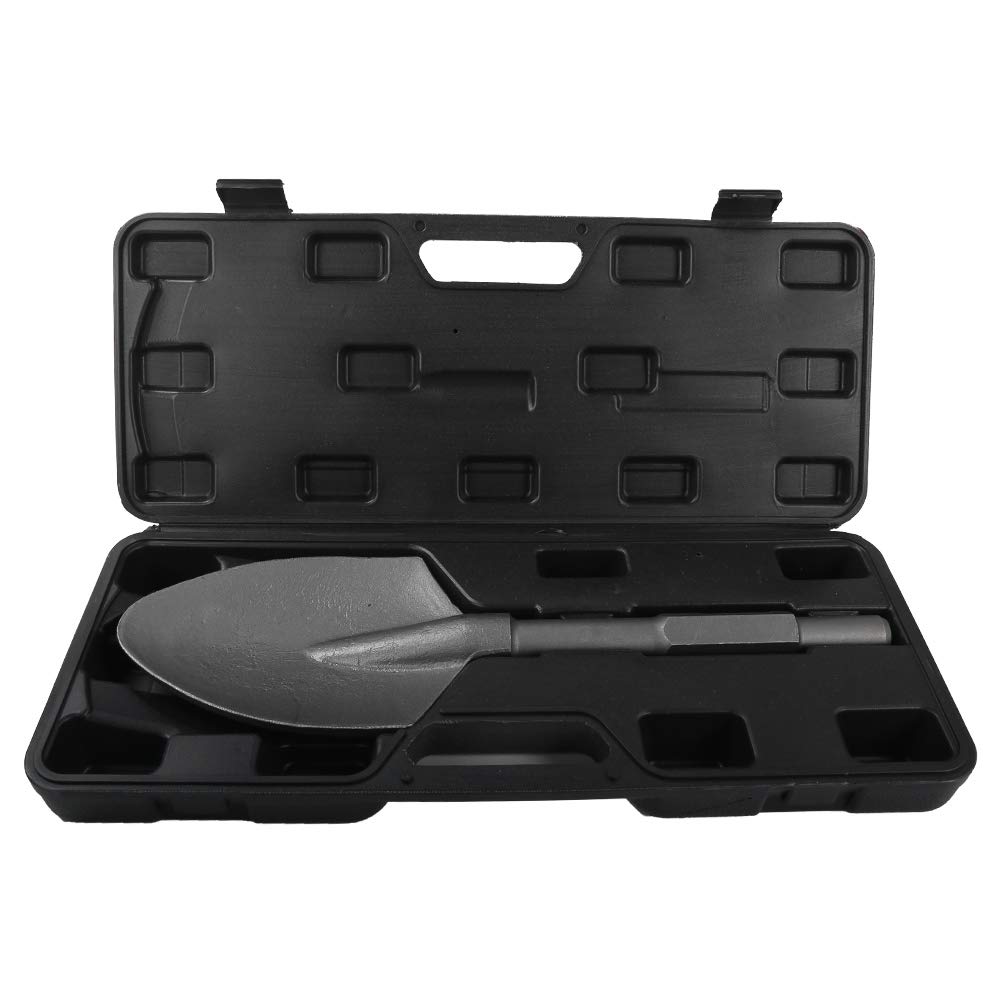 Greensen Scalpello per vanga in argilla per martelli demolitori Scalpello in acciaio legato con codolo esagonale 1-1/8 pollici con scatola in plastica per martello demolitore elettrico
