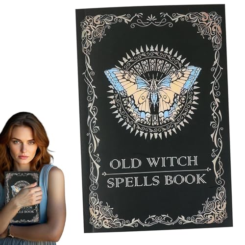 Libro De Hechizos De Bruja: Acabado Clásico En Piel Sintética, Hojas Gruesas De Papel Rústico, Ideal Para Rituales De Manifestación, Trabajo Energético, Recuerdo Mágico Para Eventos De Halloween | Dia