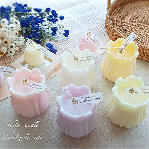 RWEAONT 3D Big Tulpe duftende Kerze Silikonform Tulpe Blume Aromatherapie Gips Seife Soja Kerzenformen Dekoration… – Bild 5