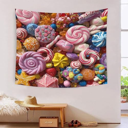 Couverture murale 3D bonbon en polyester doux tapisserie suspendue 180x230