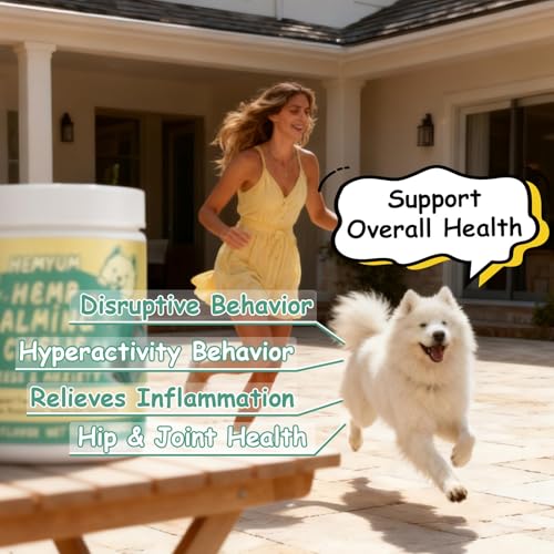 Image of Hemp Calming Chews for Dogs, Natural Anxiety Relief Supplement, Stress Sleep Support, Reduce Barking Separation Anxiety, Chicken Flavor, 180 Soft Chews for All Dog Breeds & Ages