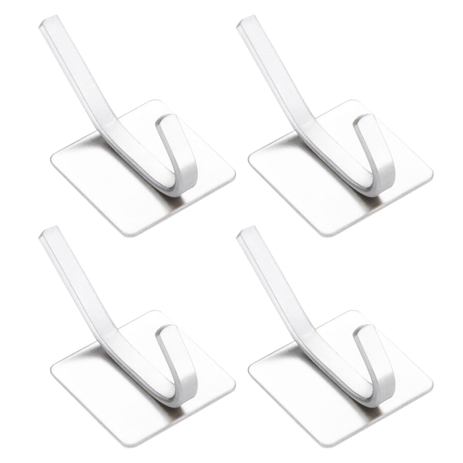 Adhesive Sticky Hooks Extras Strong Hanger for Hanging Bathroom Tower Coat Robe Hook Wall Mounted Kitchen Hallway Hooks Adhesive Bathroom Kitchen Heavy Duty Stainless Steel Hangers for Wall Decor