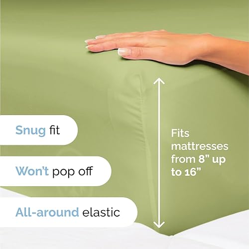 Miniatura 3 de Juego de sábanas de 5 piezas tamaño Split King  Cómodas, transpirables y refrescantes  Lujo de hotel unisex  Bolsillos profundos, ajuste fácil,