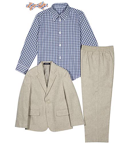 Image of Nautica Boys' Suit Set with Jacket, Pant, Shirt and Tie