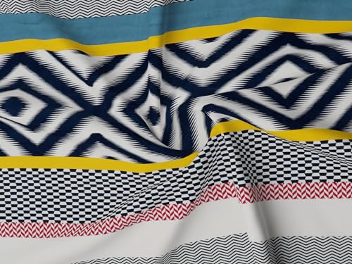 Image of RD TREND 360 Fitted Bedsheets King Size 78x72x8 Inch, Elastic Bedsheets for King Size Bed with 2 Pillow Covers-18x28 Inch (Black Zigzag)