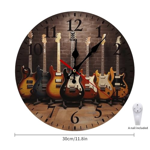 Reloj de Pared de Madera 12 Pulgadas Silencioso miniatura 2