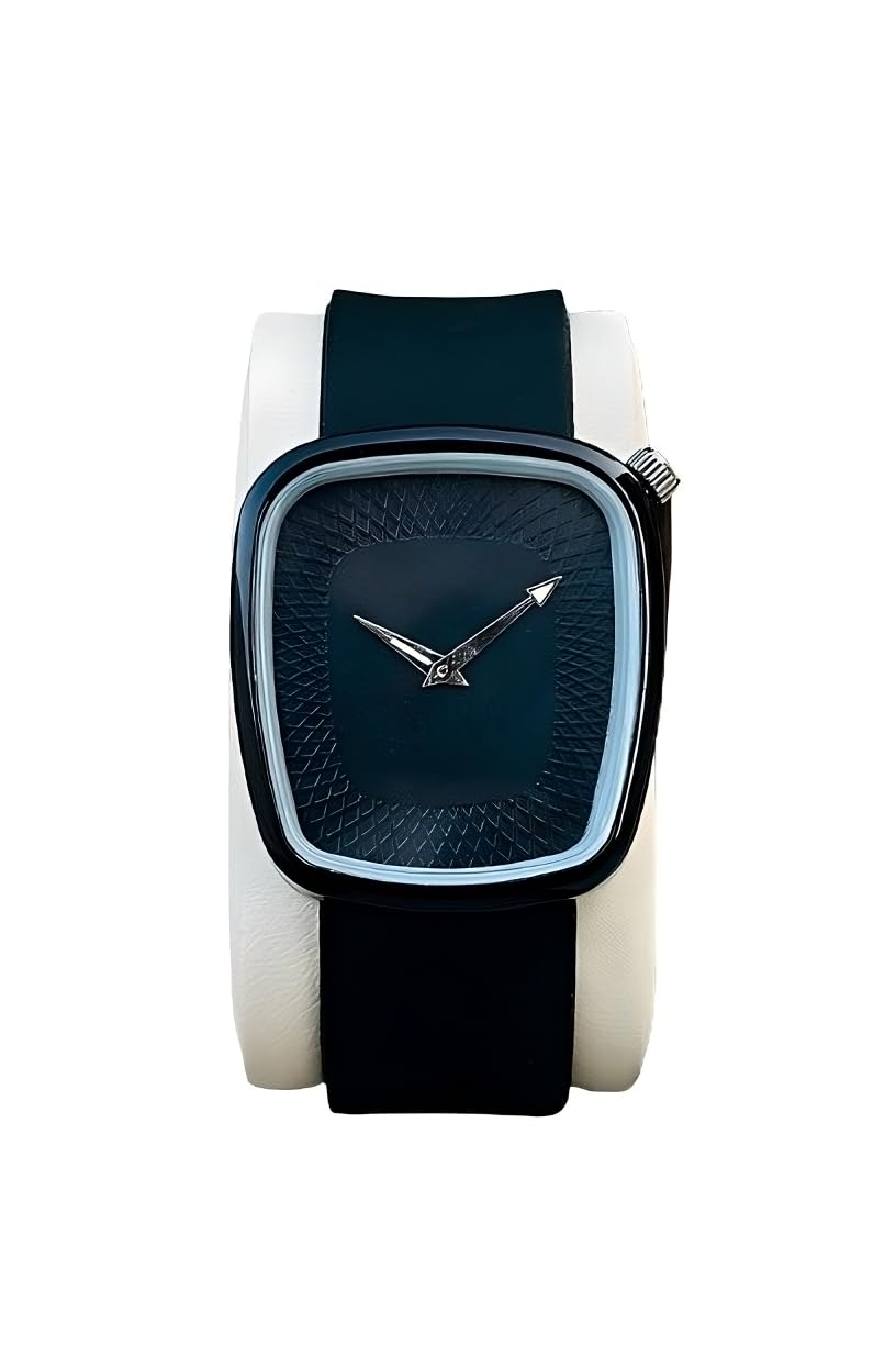 NIJAMRUT Premium Luxury Style Black Watch Designer Silicon Strap Stylish Sport Look Boys Watch for Men Analog Watch - for Boys & Mens (Black) (B0D385XWR3) Amazon Price History, Amazon Price Tracker