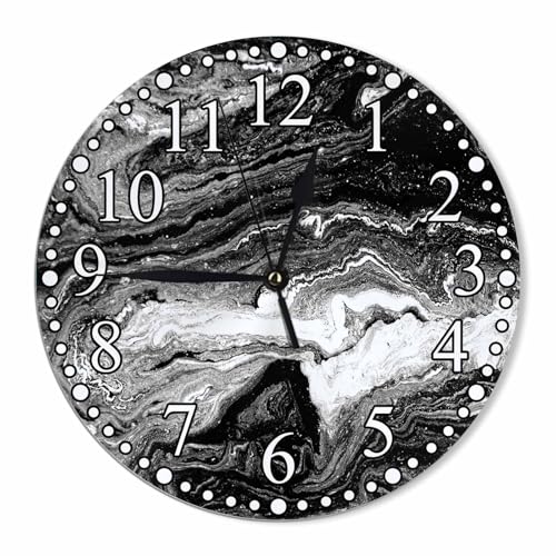 KEEPSUPER Clock Marble Acrylic Texture Wall Clock 10 Inch Silent Non Ticking Clocks Battery Operated for Home KEEPSUPER Clock Marble Acrylic Texture Wall Clock 10 Inch Silent Non-Ticking Clocks Battery Operated for Home Living Laundry Room Kitchen Bedroom Office