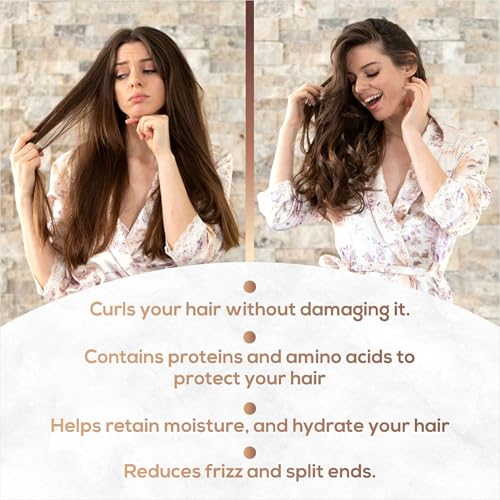 Image of FURBO Mulberry Silk Heatless Hair Styling Curling Rod Set | Heatless Hair Curler with Scrunchies & Clutcher Headband | Create Soft Curls & Waves Without Heat | Styling Tool for All Hair Types | Black 2 Set