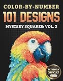 Color-By-Number - 101 Designs: Mystery Squares - Vol. 2: A Relaxing Pixel Mosaic Adventure for Adults and Teens with Hidden Illustrations of World ... Scenes (Mystery Squares: Color-by-Number)