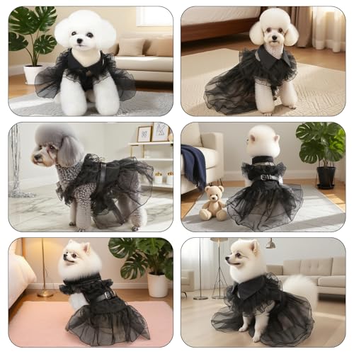 Disfraz para perro negro talla Medium elegante miniatura 5