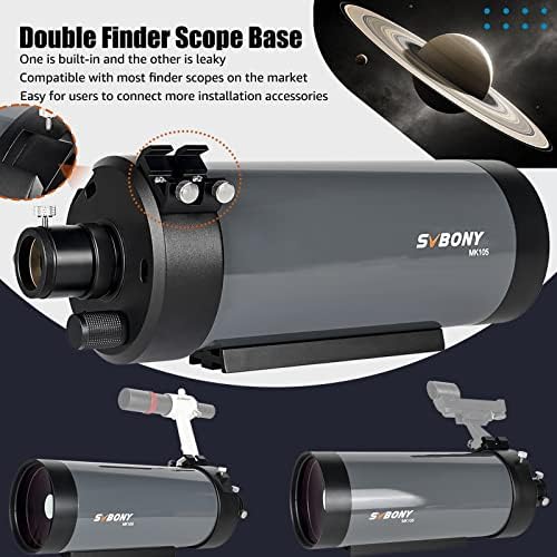 Svbony MK105 Maksutov Teleskop Cassegraina, 105mm F13 99% Odbicie Powłoka dielektryczna, Podwójna podstawa montażowa jaskółczy ogon, Astronomiczny Mak Teleskop OTA dla Planet Visual i Fotografia