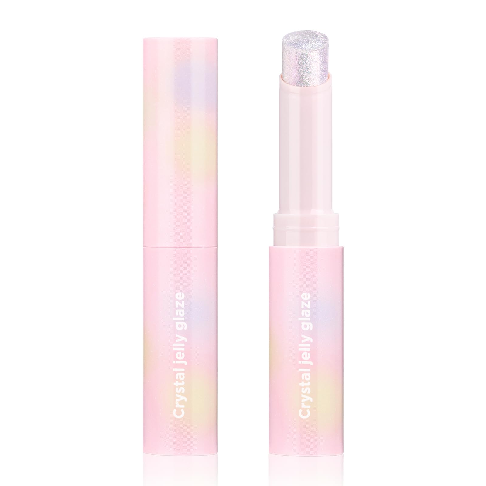 Crystal Hydrating Jelly Stick Eyeshadow Stick, Glitter Makeup Jelly Shimmer Eye Shadow Crayon, Lightweight Eye Brightener Makeup Glitter Eye Shadow (ROSY GEM, 01 ROSY GEM)