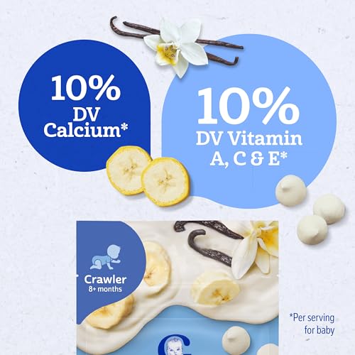 Image of Gerber Stage 3 Baby Food Snacks, Banana Vanilla Yogurt Melts, Freeze Dried Yogurt and Fruit Snacks for Babies, Baby Led Feeding, 7-Pack