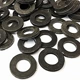 Caucho de grado comercial KADco® Form A Arandelas de goma de neopreno grueso plano negro (M5 (50 piezas)