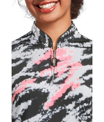 Jamie Sadock Women's Sunsense Rorshach Print Long Sleeve 1/4 Zip Sun Protection Top4
