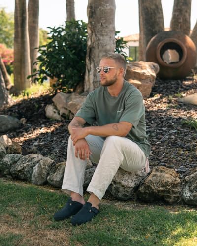 Sandgrens Handmade Unisex Cork Mules | European Top Grain Leather Sandals with Soft Suede Cushioned Footbed and EVA Rubber Sole | Toledo4