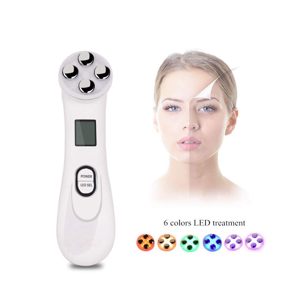 5 In 1 RF Face Care EMS Beauty Device, LED Photon Skin Care Beauty Machine for Facial Skin Lifting Tighten Fine Lines Wrinkle Remove, Anti Aging Skin Rejuvenation Skin Tightening