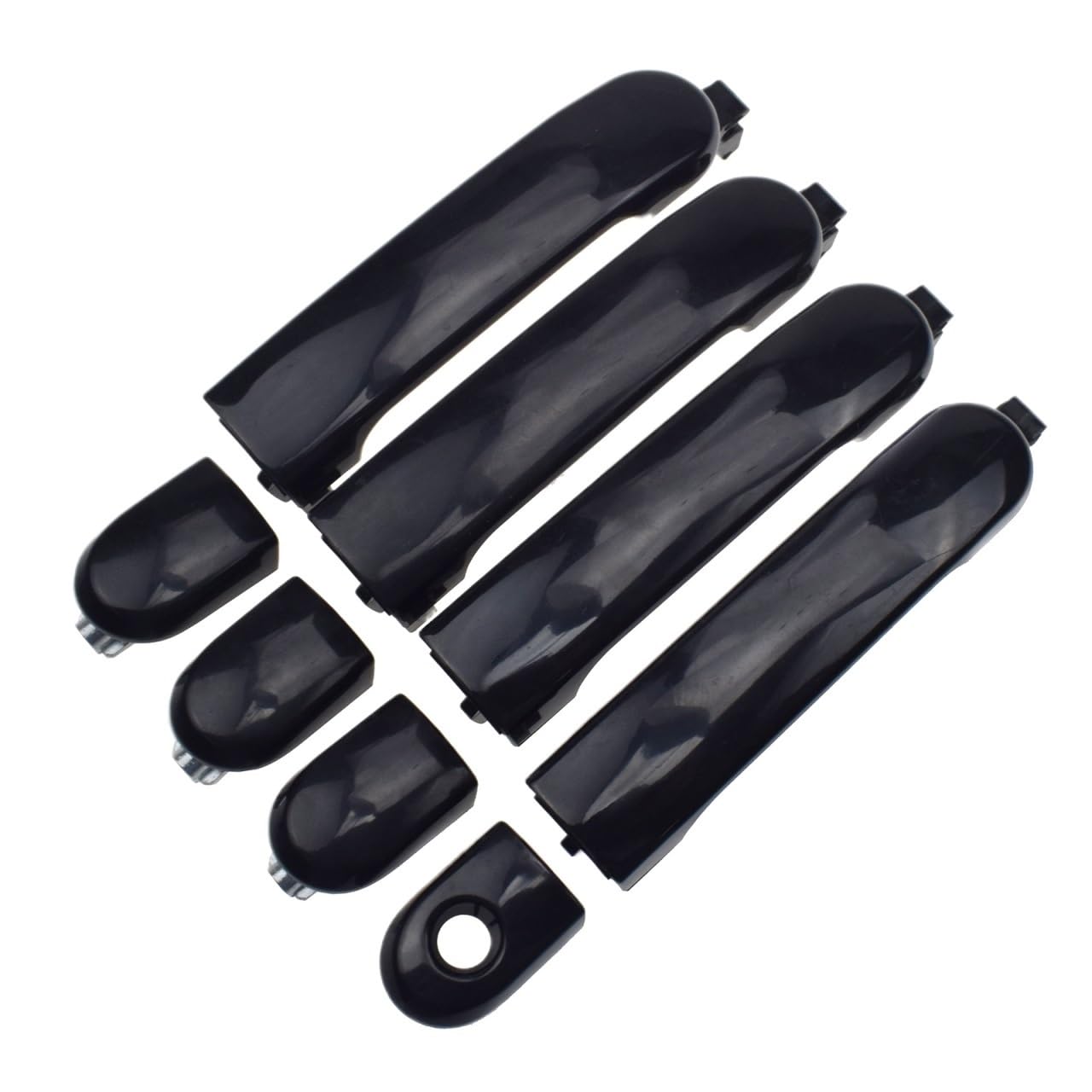 Ccqdgmd 4Pcs Outer Outside Exterior Door Handle 82641El12a 82646-El12b,82640-El12a,82641-El12a For Nissan For Versa 07-12(4Pcs)