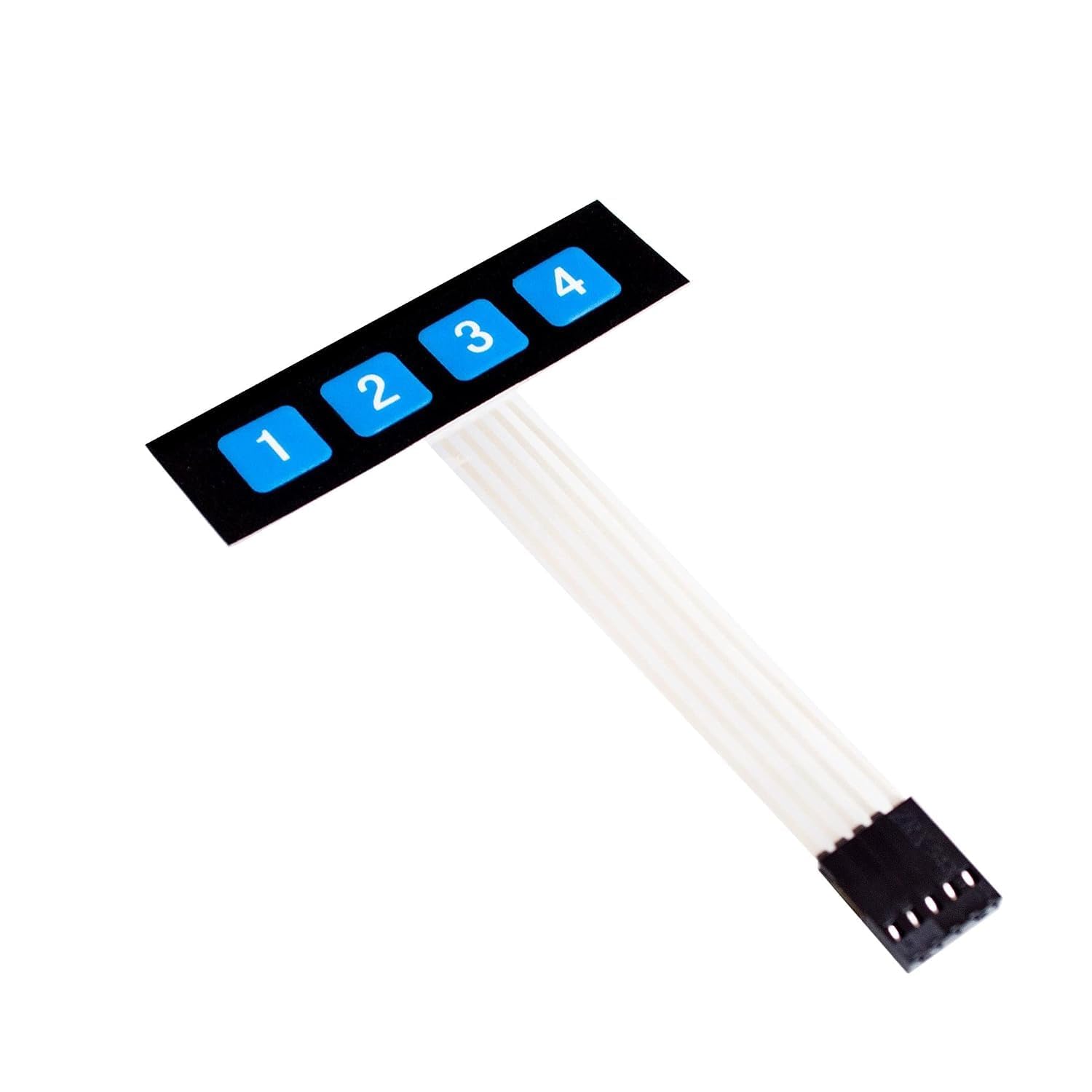 KHYRUD 1x4 Key Matrix Membrane Switch Keypad | Compatible with Arduino & Raspberry Pi, 4-Key Inline Control, 5-Pin Female Ribbon Connector-image-40