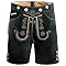 PAULGOS Herren Trachten Lederhose HK2 + Träger, Echtes Leder, Größe 50, Grau