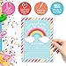 Hadley Designs - Rainbow Stars Color, Cloud Colorful Sparkle Party Invitations, Striped Colored Pastel Girls Invite Ideas, Kids Adults Birthday Supplies - 25 Cards