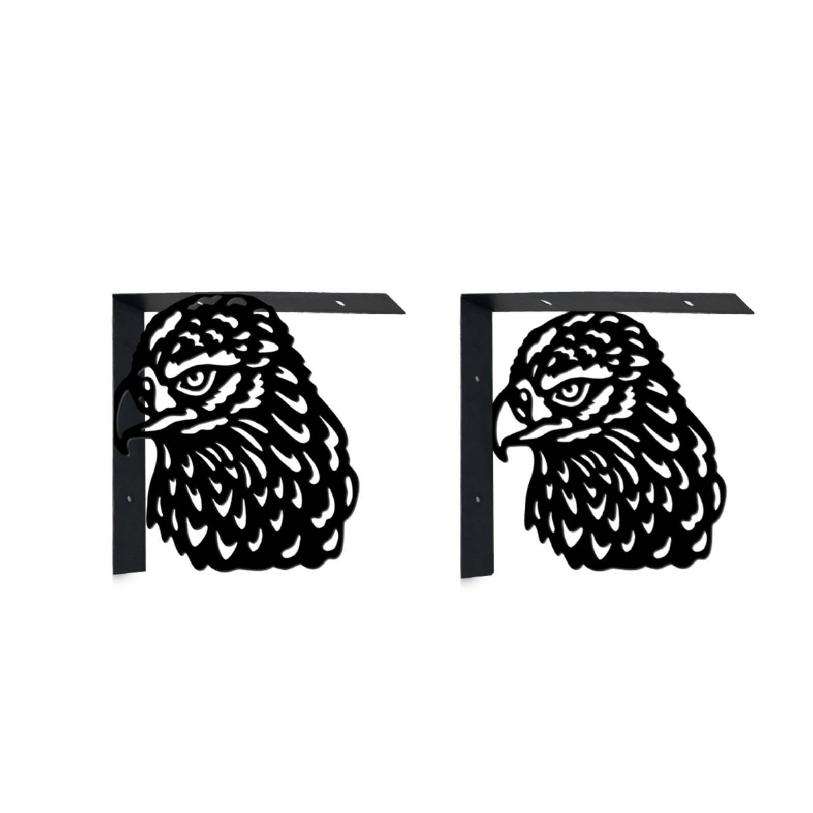 Wall Shelf Brackets Matte Black Wall-Attached Shelf Brackets Heavy Duty for Living Room, Kitchen, Entryway Eagle-image-37