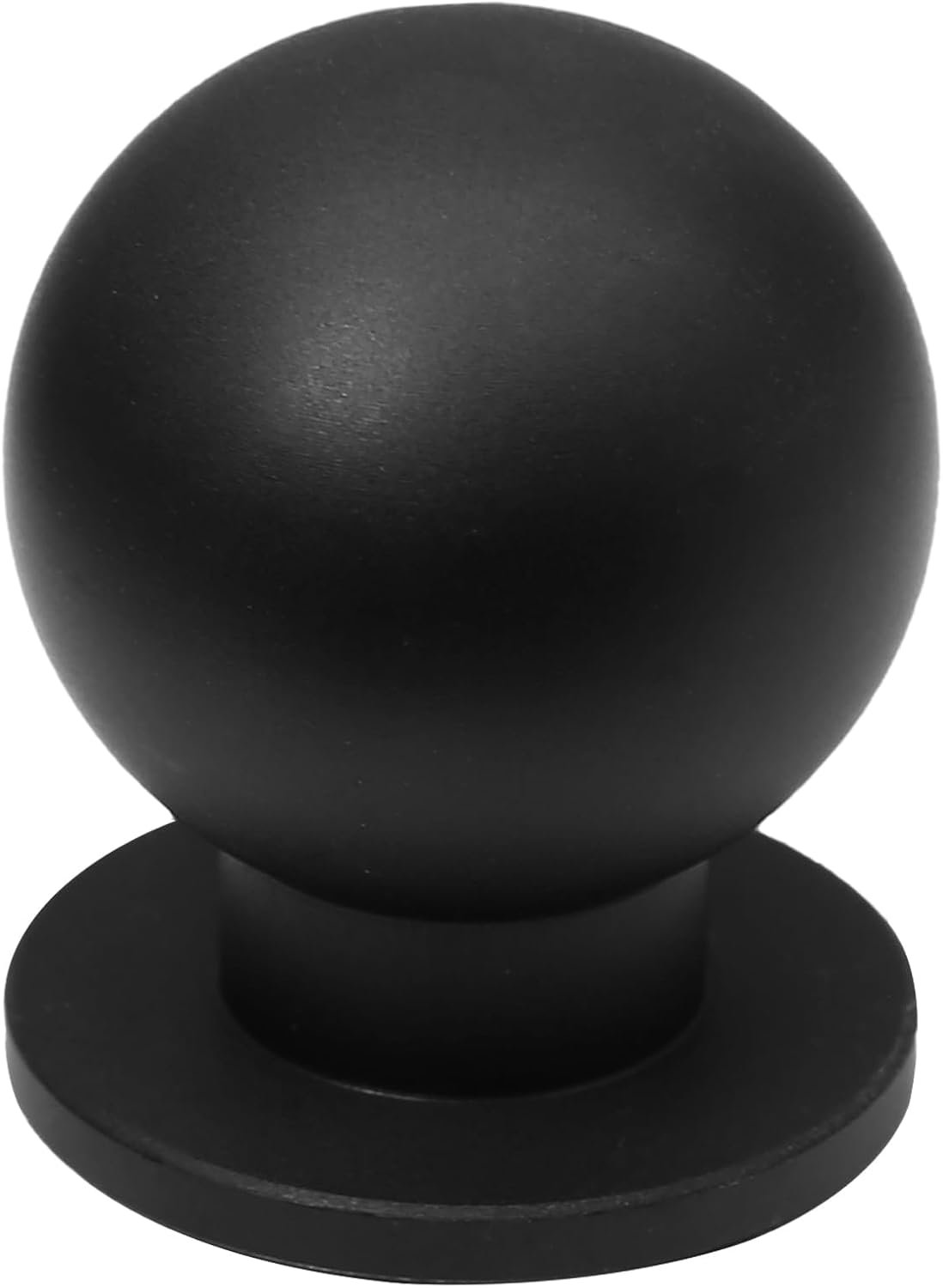 Jiozermi 5 Packs Round Matte Black Knobs, 1 Inch Diameter Aluminium Pulls, Black Drawer Pulls, Ball Knobs for Cabinets Furniture Door, Black