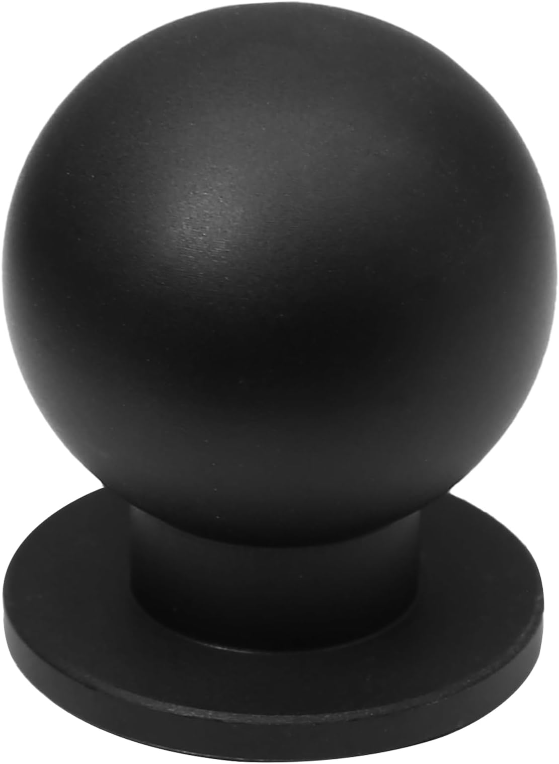 Jiozermi 5 Packs Round Matte Black Knobs, 1 Inch Diameter Aluminium Pulls, Black Drawer Pulls, Ball Knobs for Cabinets Furniture Door, Black