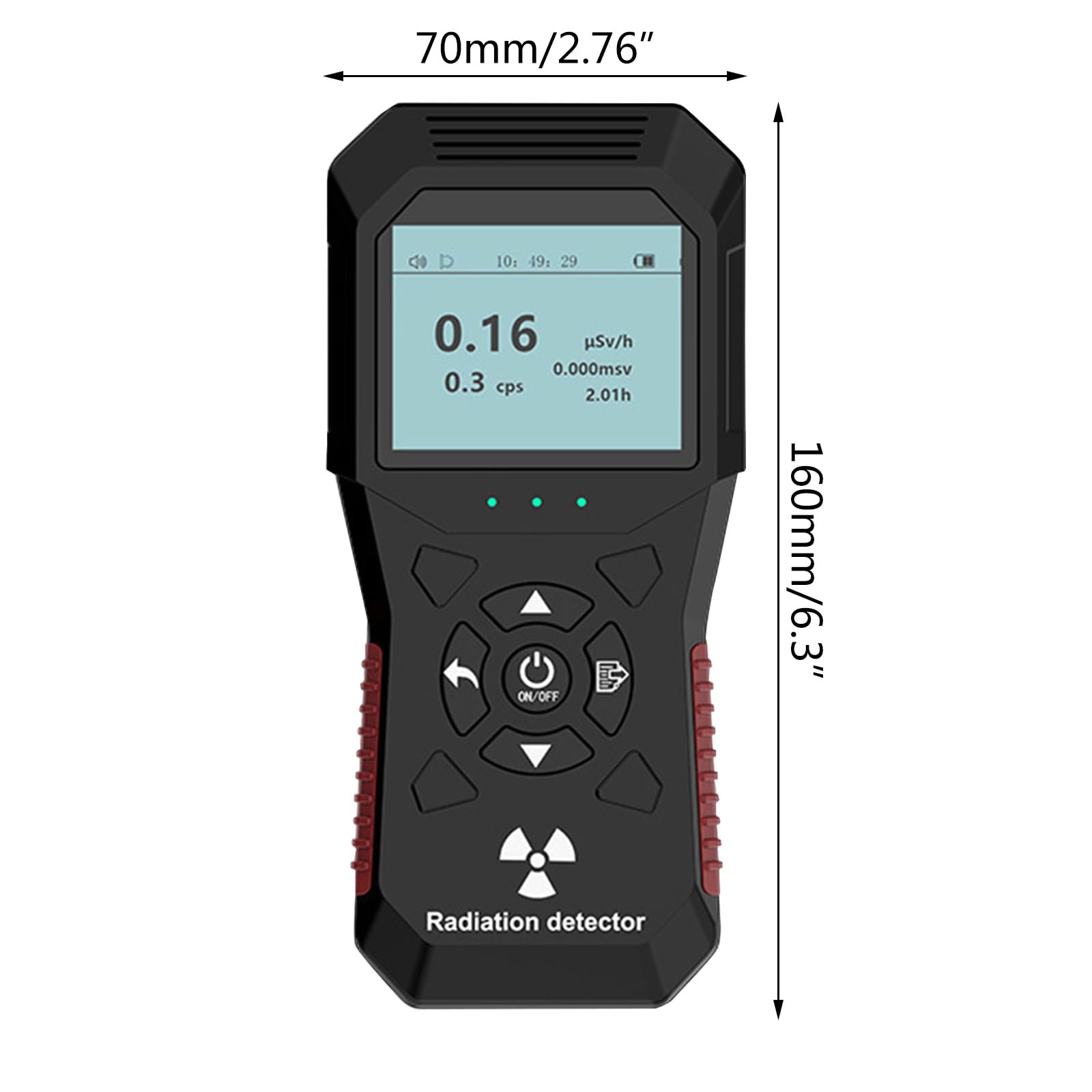 Kernstrahlungsdetektor Hoher Genauigkeit Radioaktiver Detektormesser Gamma Datenprüfer Dosimeter Geigers Counter Kernstrahlungsmessungstests Messgerät