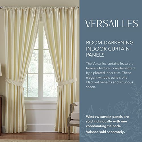 Elrene Home Fashions Versailles Faux-Silk Room-Darkening Curtain Panel, Blackout Curtain with Rod Pocket - Image 2