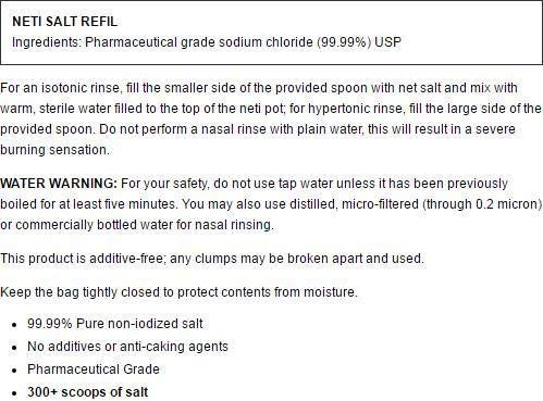 Himalayan Chandra Neti Pot Salt Bag, 1.5 Pound - Image 2