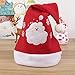 YAMULA 8 Pack Christmas Hat for Childrens and Adults, Non-Woven Pleuche New Hats for Celebrations and Recreation Red