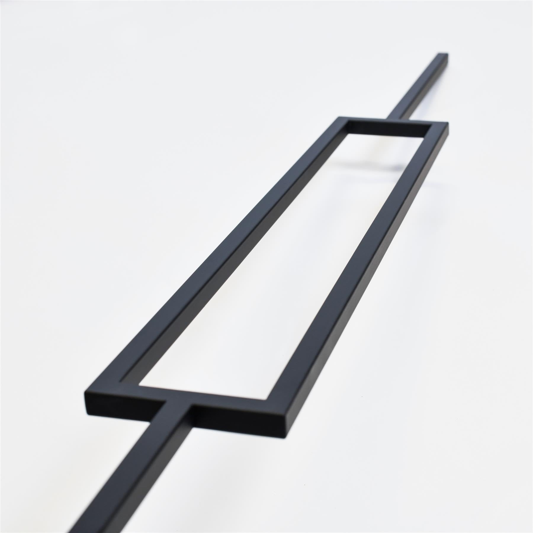 Matte Black Enfield Steel Stair Spindles - Pattern 10