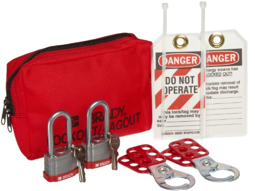 Brady Personal Lockout Pouch Kit, Includes 2 Steel Padlocks