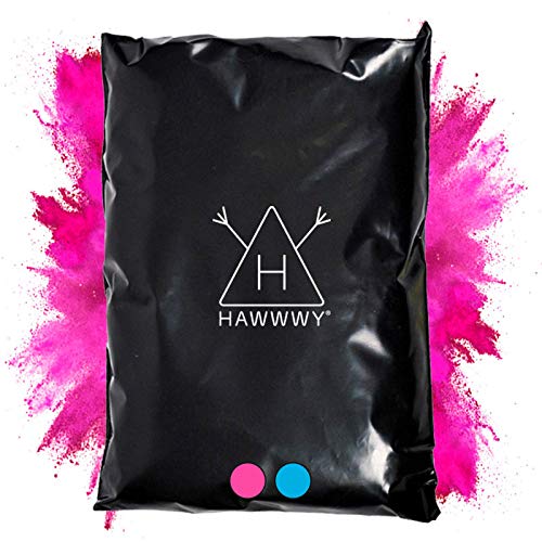 Hawwwy Colorful Powder for Gender Reveal Powder Burnout Baby Girl Announcement Colored Tannerite Surprise Holi Fun Game Motorcycle Exhaust Car Tires Truck Photography Packets (Pink 2lbs)