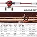 One Bass Spirit Flame Fishing Rod Reel Combo, Spinning & Baitcasting Fishing Pole with Graphite 2Pc Blanks, Stainless Steel Guides-6' Casting Red - Right Handed