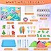 HZDCBUS DIY 12 Color Magic Sand Kit with Sand Tray, 4lbs Play Sand & 35 Molds for Kids Ages 3-8, Sensory Toys with Christmas, Dinosaur, Cake Molds for Creative Learning & Fun Indoor Outdoor Activities