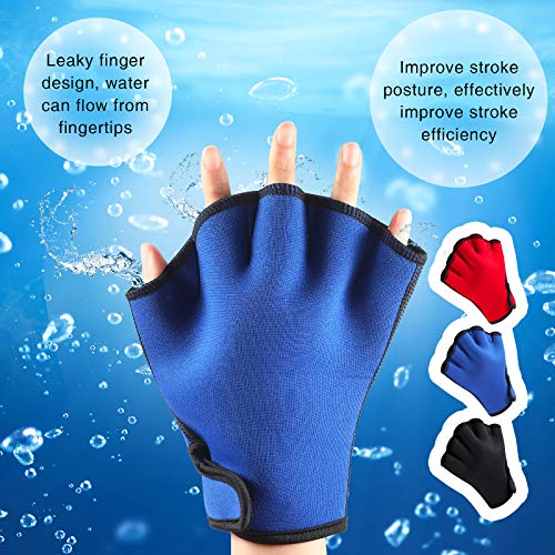 image for Skylety 3 Pairs Aquatic Gloves Swimming Training Gloves Large Webbed S